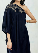 One Shoulder Dress With Intricate Hand Work