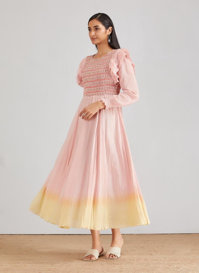 Pink Smocking Dress