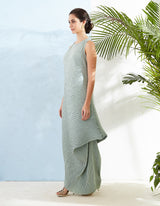 Green Crinkled Dress