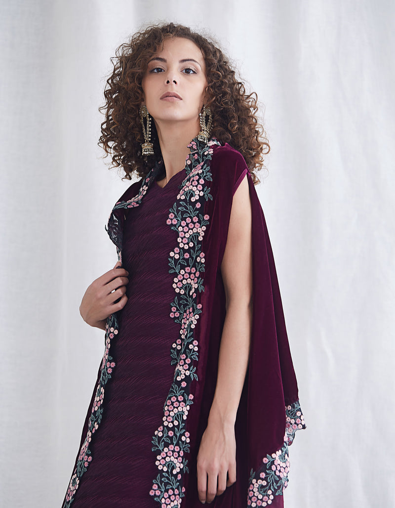 Maystic Aura Women's Woolen Winter Velvet Kurta and Pant Set (Large, Black)  : Amazon.in: Fashion