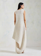 Ivory Crinkle Georgette Dress