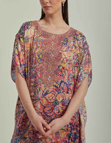 Floral Printed Kaftan Dress