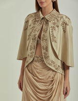 Drepe Skirt Set in Gold
