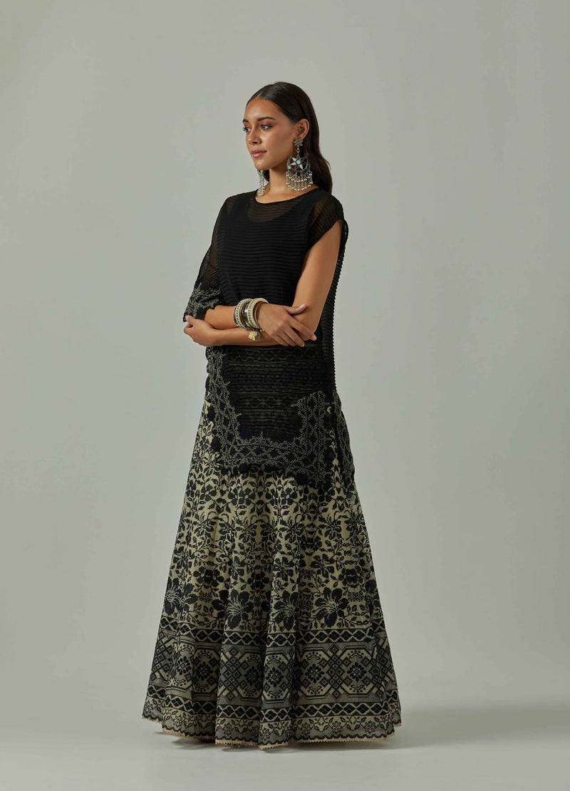 Black Tunic With Skirt