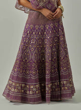 Purple Cape With Skirt