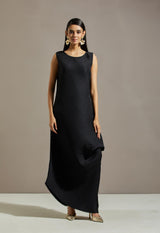 Black Organza Cape With Dress