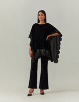 Velvet Embroidered Kaftan With Pants